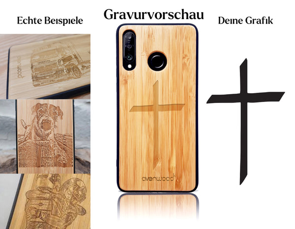 INDIVIDUELL Huawei P30 Lite Bambus-Kunststoff