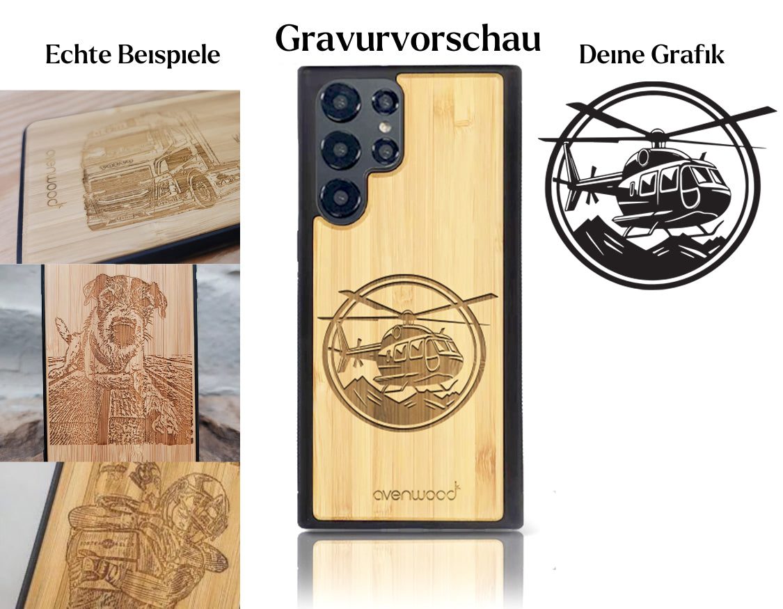 INDIVIDUELL Samsung Galaxy S22 Ultra Bambus-Kunststoff