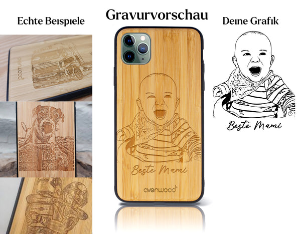 INDIVIDUELL iPhone 11 Pro Bambus-Kunststoff