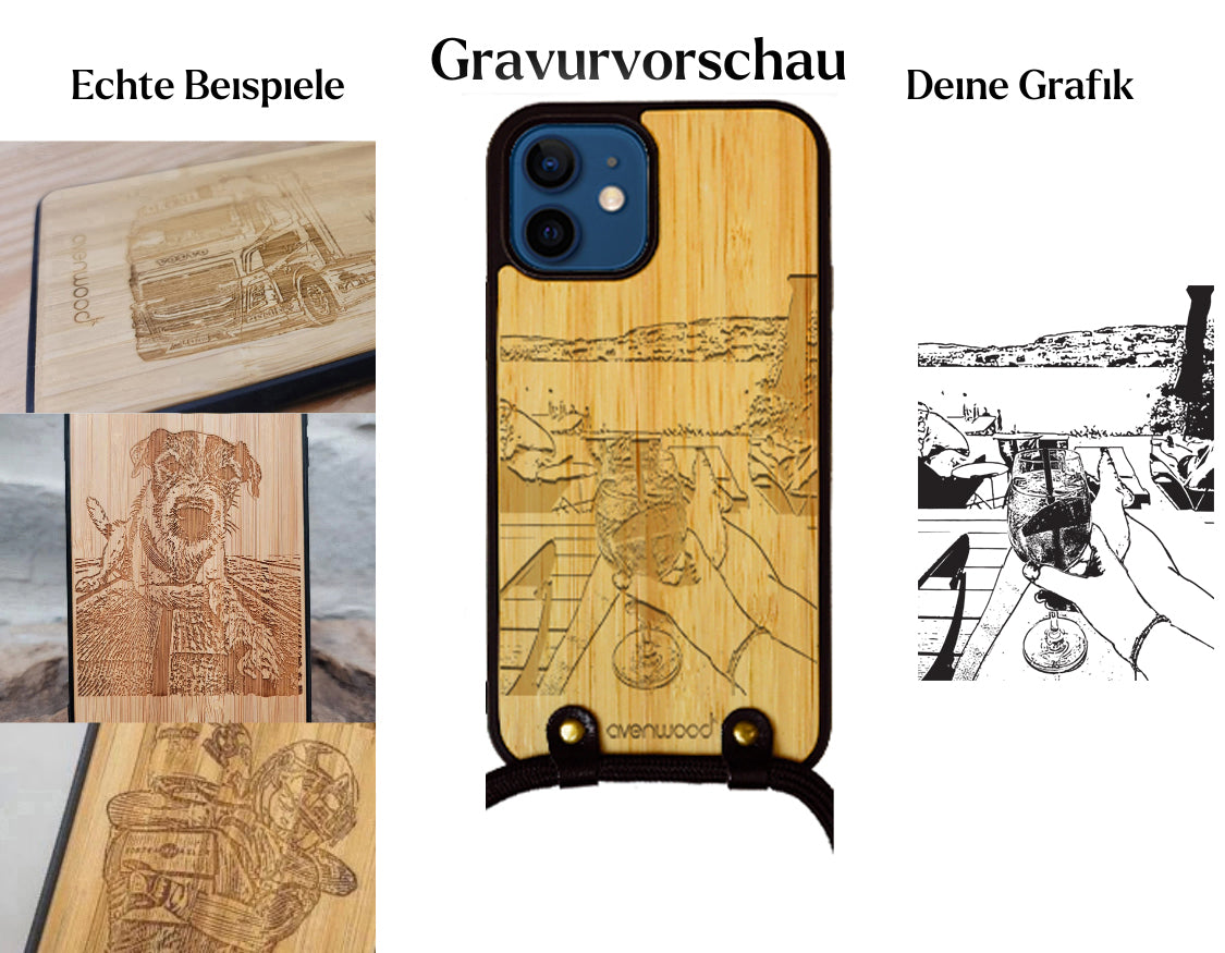 Coque iPhone 12 INDIVIDUELLE à accrocher autour du cou