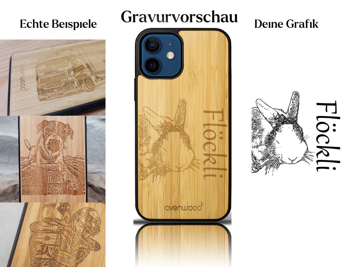 INDIVIDUELL iPhone 12 Bambus-Kunststoff