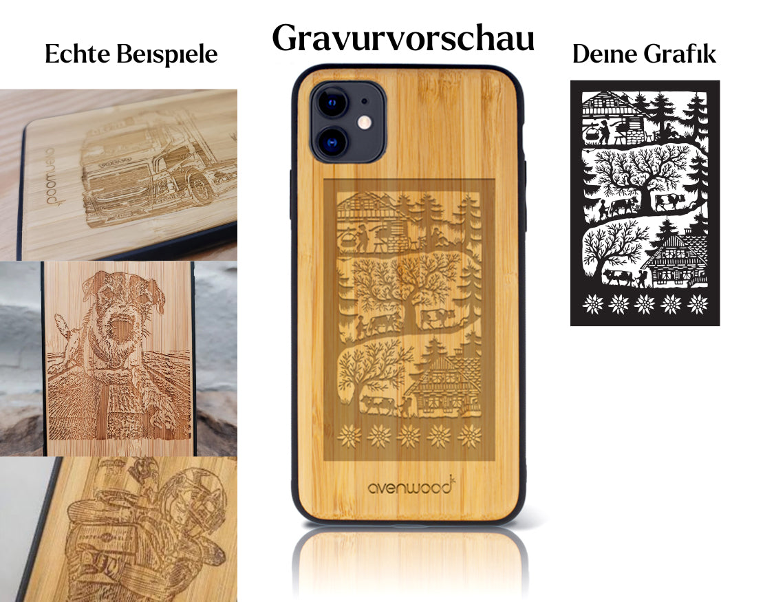 INDIVIDUELL iPhone 11 Bambus-Kunststoff