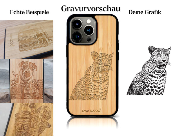 INDIVIDUELL iPhone 15 Pro Bambus-Kunststoff