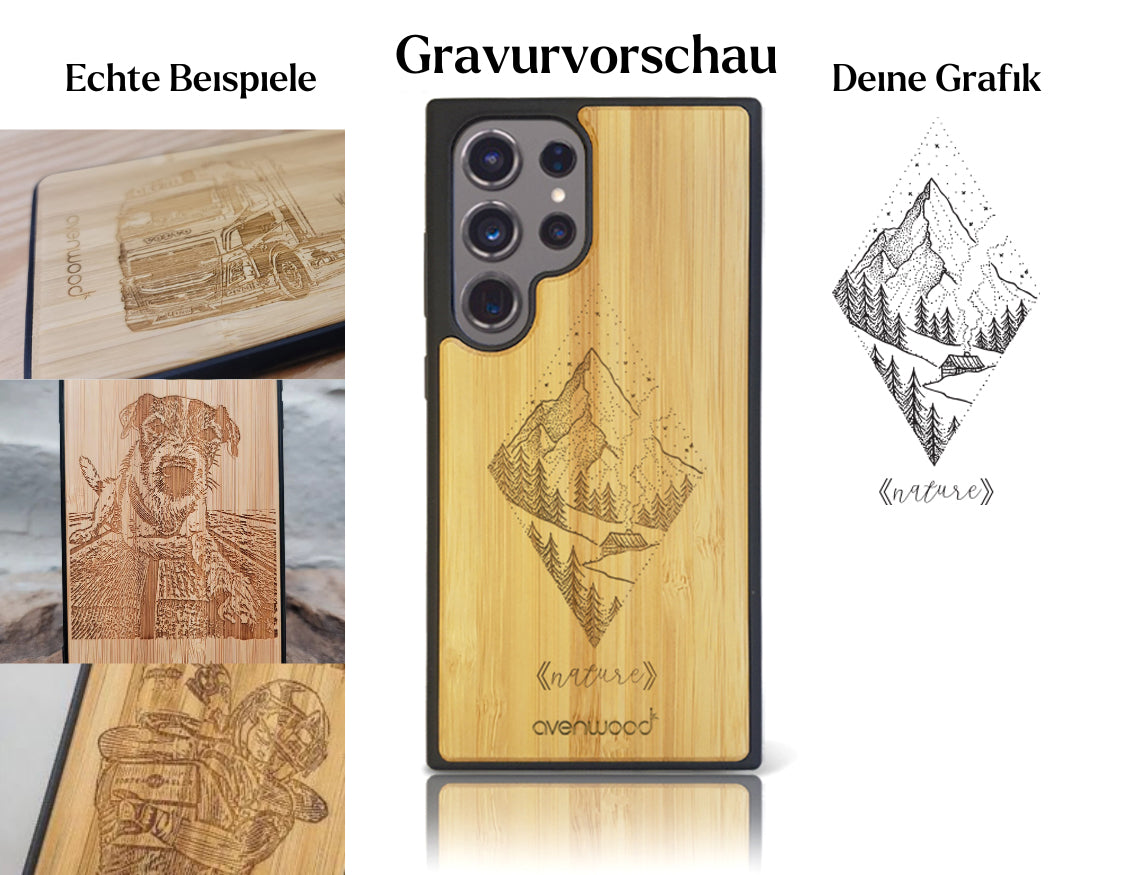 INDIVIDUELL Samsung Galaxy S24 Ultra Bambus-Kunststoff
