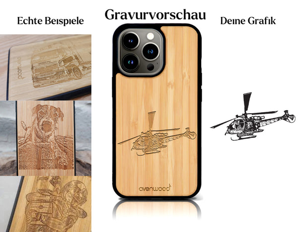 INDIVIDUELL iPhone 15 Pro Bambus-Kunststoff