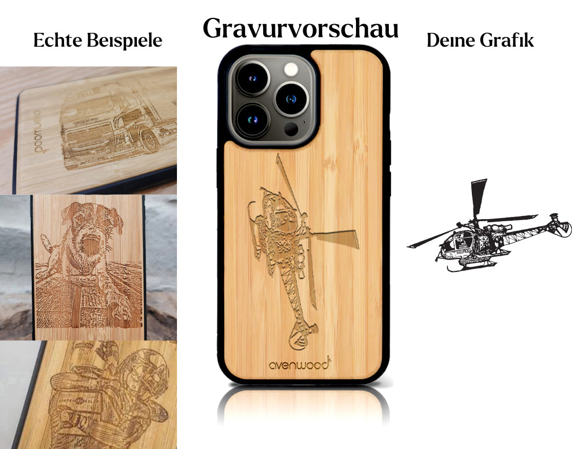 INDIVIDUELL iPhone 15 Pro Bambus-Kunststoff