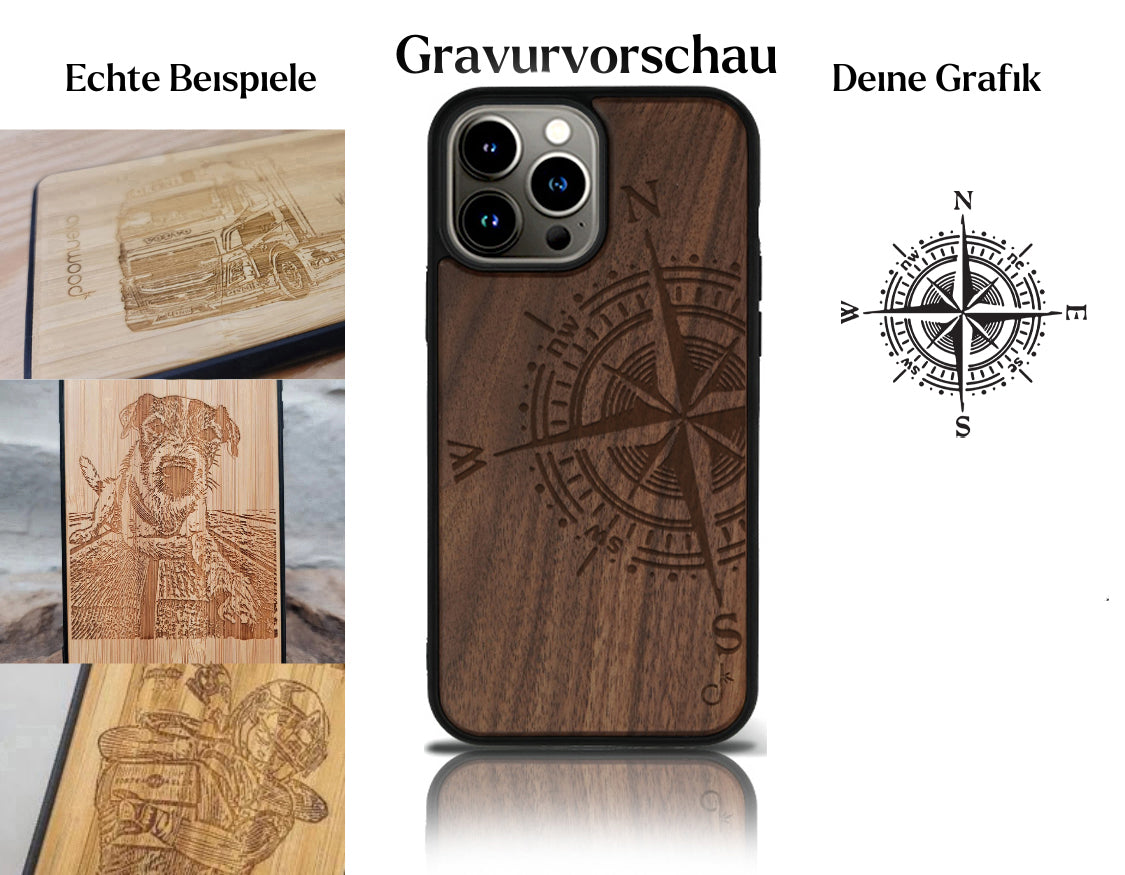 INDIVIDUELL iPhone 15 Pro Max Walnut MagSafe Backcase