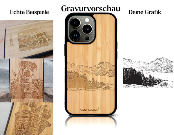INDIVIDUELL iPhone 14 Pro Max Bambus-Kunststoff
