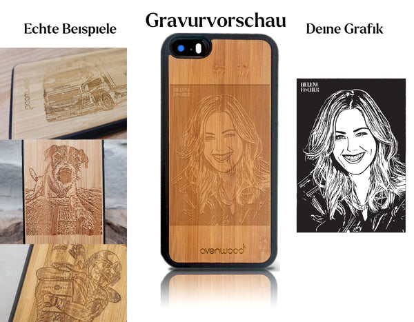 INDIVIDUELL iPhone 5 / SE Bambus-Kunststoff