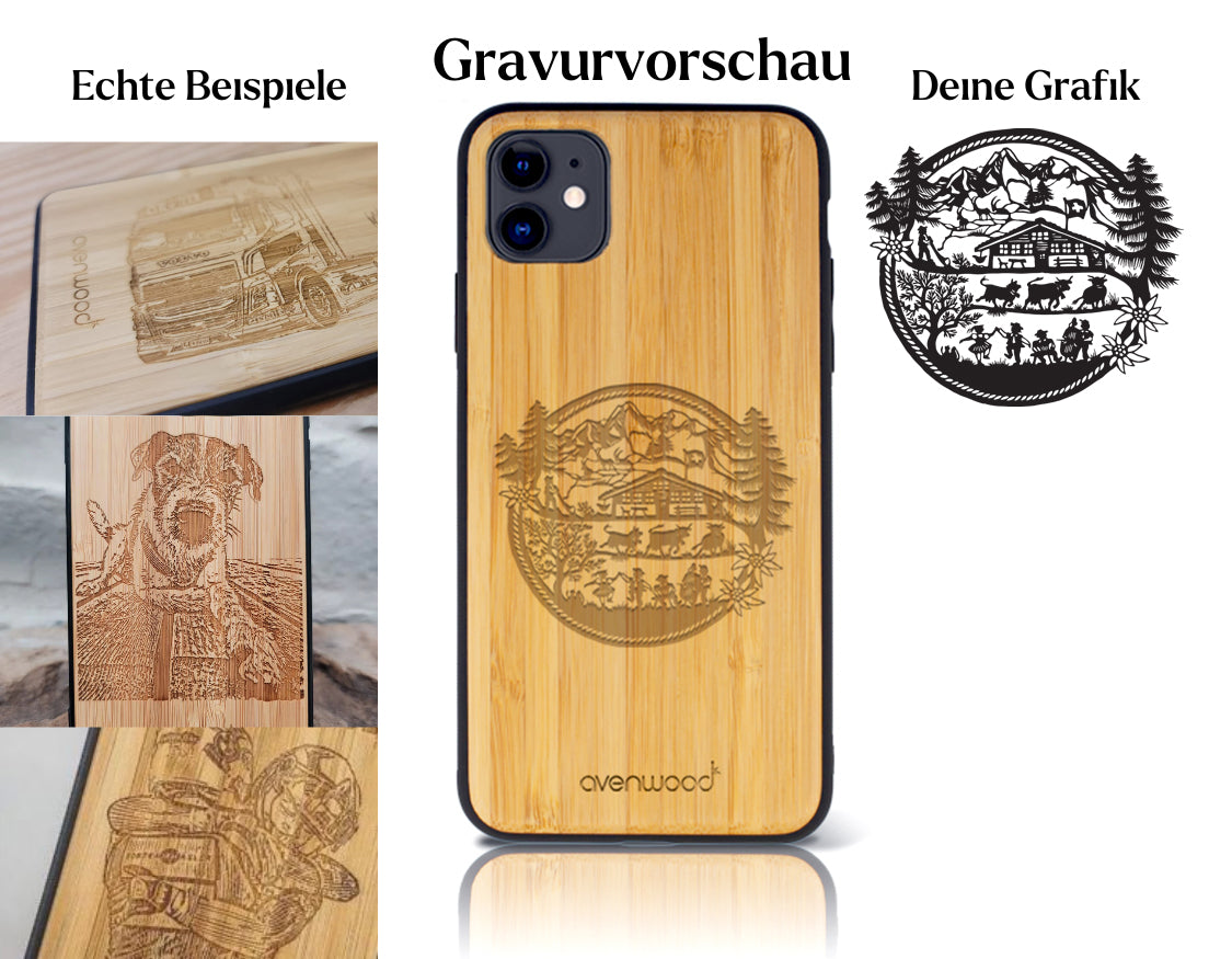 INDIVIDUELL iPhone 11 Bambus-Kunststoff