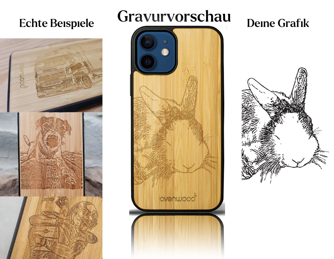 INDIVIDUELL iPhone 12 Bambus-Kunststoff