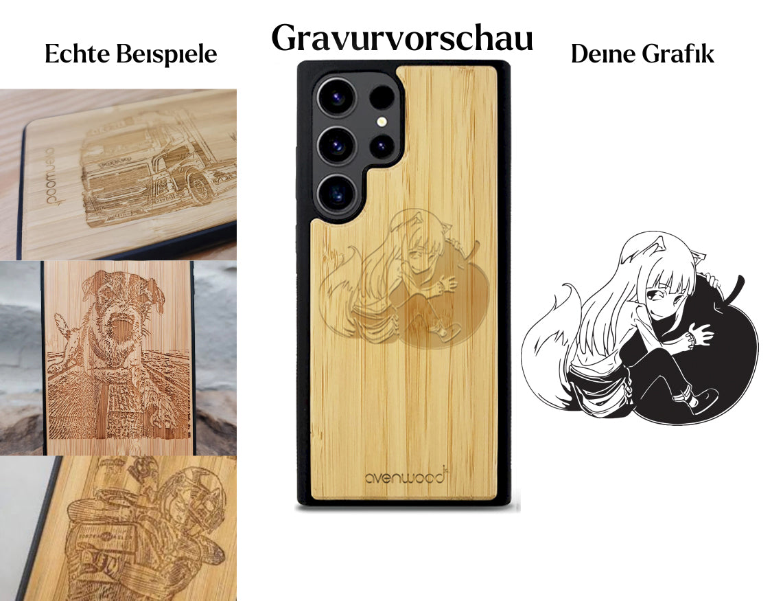 INDIVIDUELL Samsung Galaxy S23 Ultra Bambus-Kunststoff