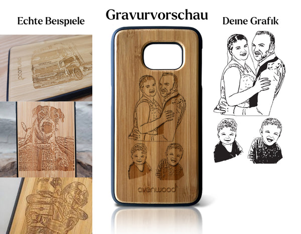 INDIVIDUELL Samsung Galaxy S7 Bambus-Kunststoff