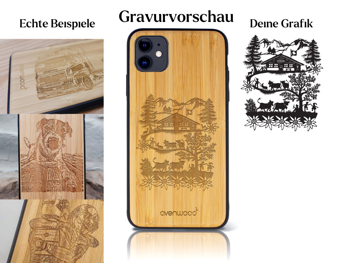 INDIVIDUELL iPhone 11 Bambus-Kunststoff