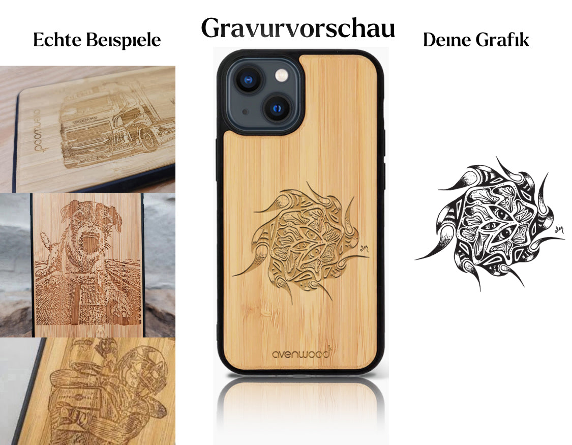 INDIVIDUELL iPhone 14 Bambus-Kunststoff