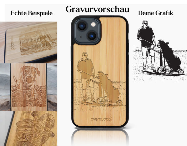 INDIVIDUELL iPhone 15 Pro Bambus-Kunststoff