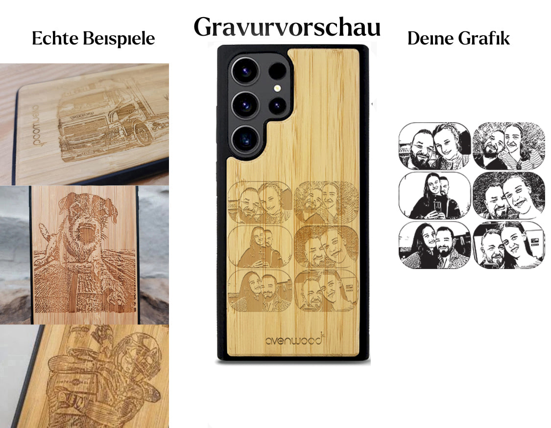 INDIVIDUELL Samsung Galaxy S23 Ultra Bambus-Kunststoff