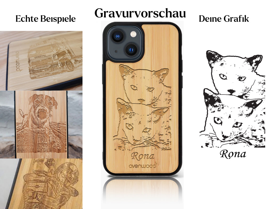 INDIVIDUELL iPhone 14 Bambus-Kunststoff