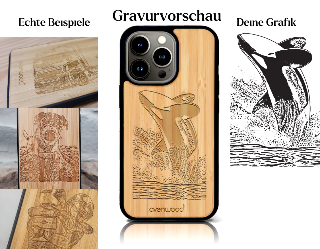 INDIVIDUELL iPhone 14 Pro Max Bambus-Kunststoff