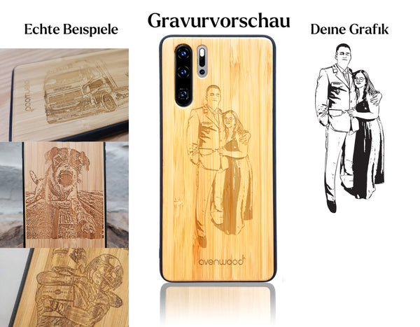 INDIVIDUELL Huawei P30 Pro Bambus-Kunststoff