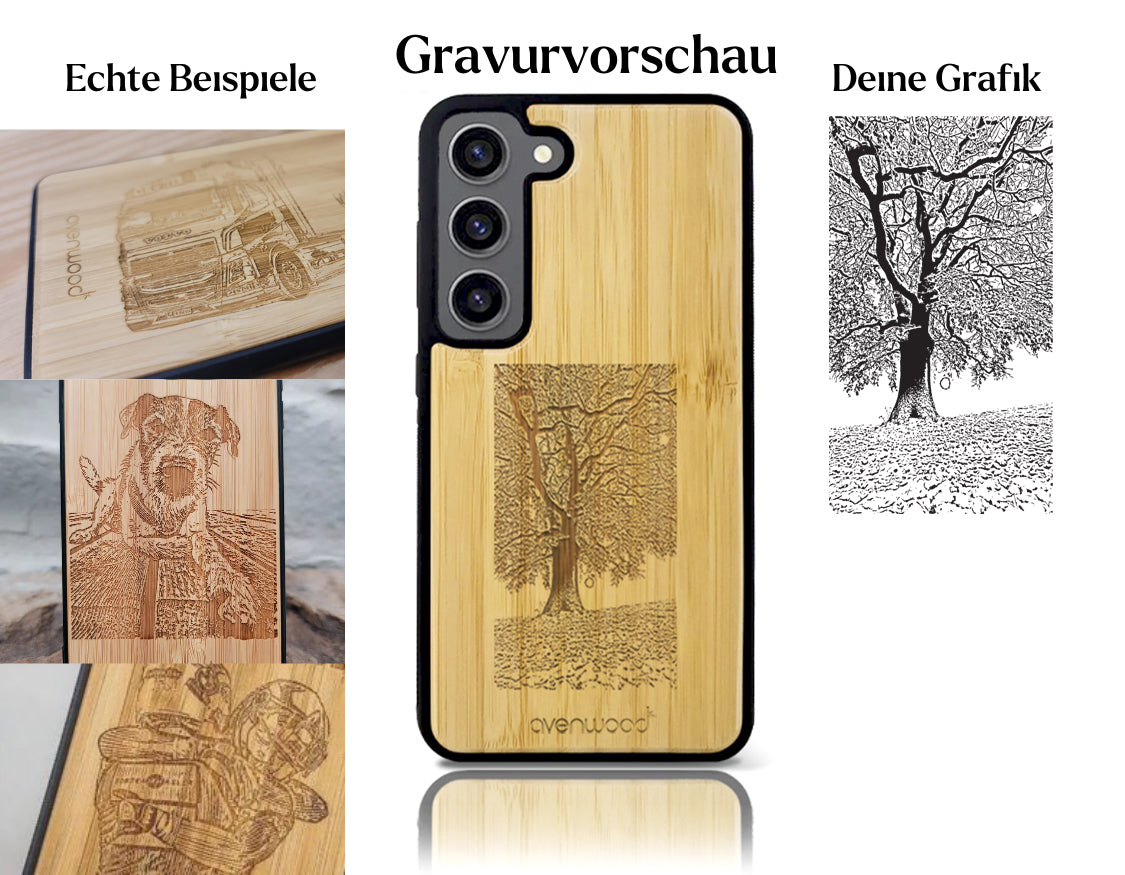 INDIVIDUELL Samsung Galaxy S23 Bambus-Kunststoff