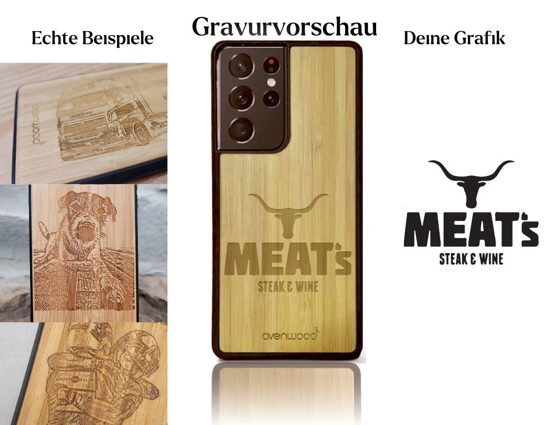 INDIVIDUELL Samsung Galaxy S23 Ultra Bambus-Kunststoff