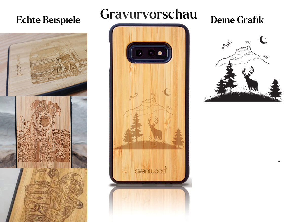 INDIVIDUELL Samsung Galaxy S10e Bambus-Kunststoff
