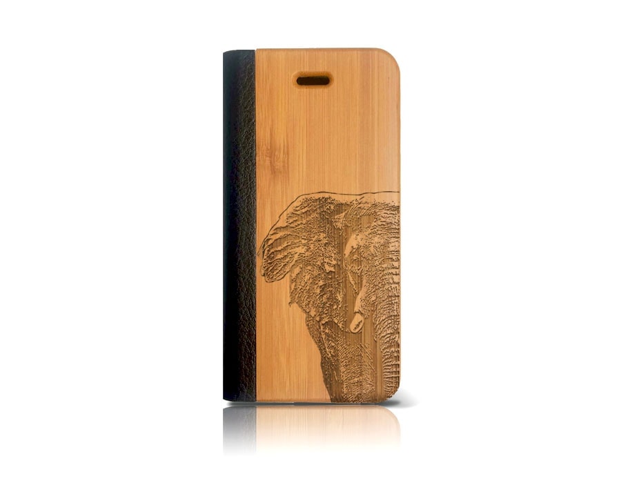 Étui à rabat "Éléphant qui marche" pour iPhone 5/5S