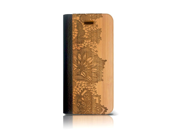 Étui à rabat FLEURS iPhone SE 1ère génération
