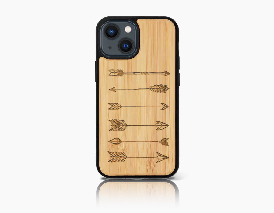 ARROWS iPhone 13 Mini Holz-Kunststoff Hülle