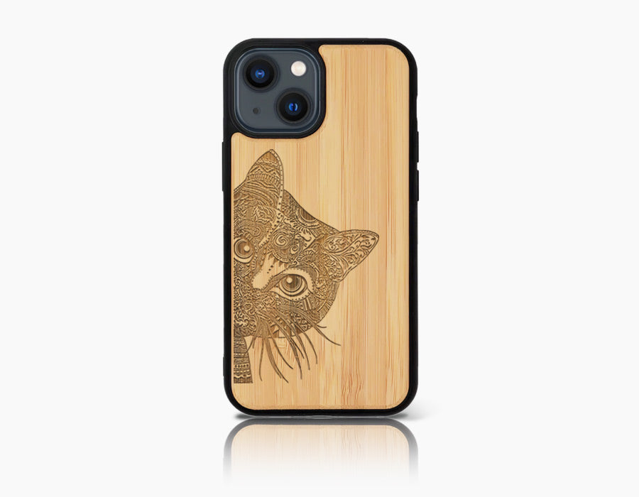 KITTY iPhone 13 Holz-Kunststoff Hülle