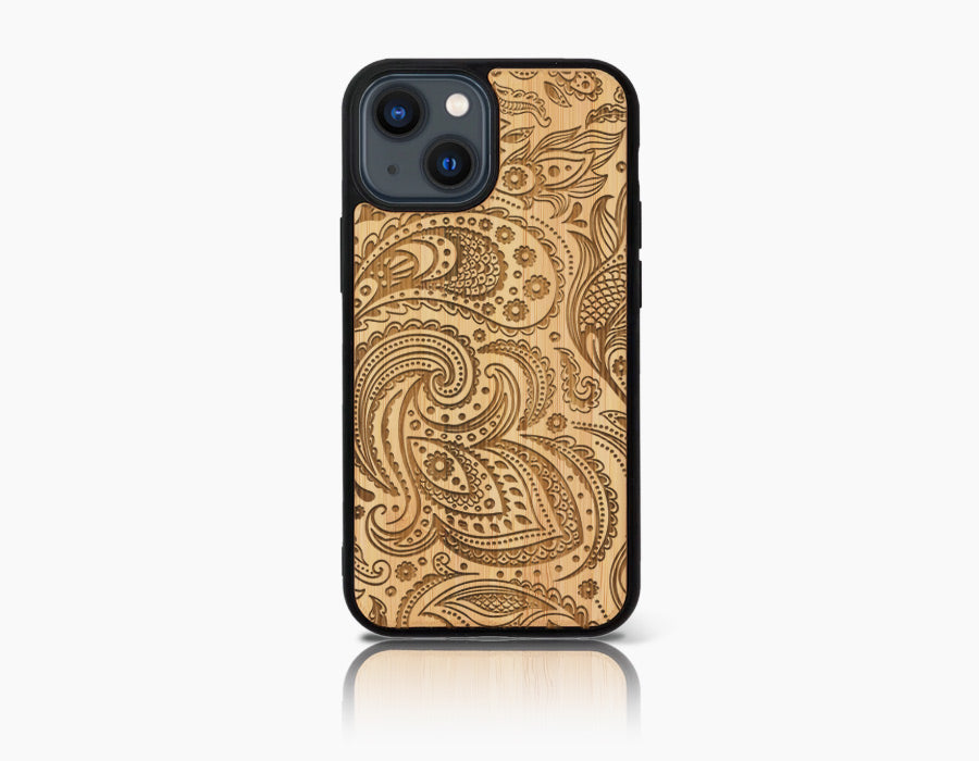 PAISLEY iPhone 13 Holz-Kunststoff Hülle