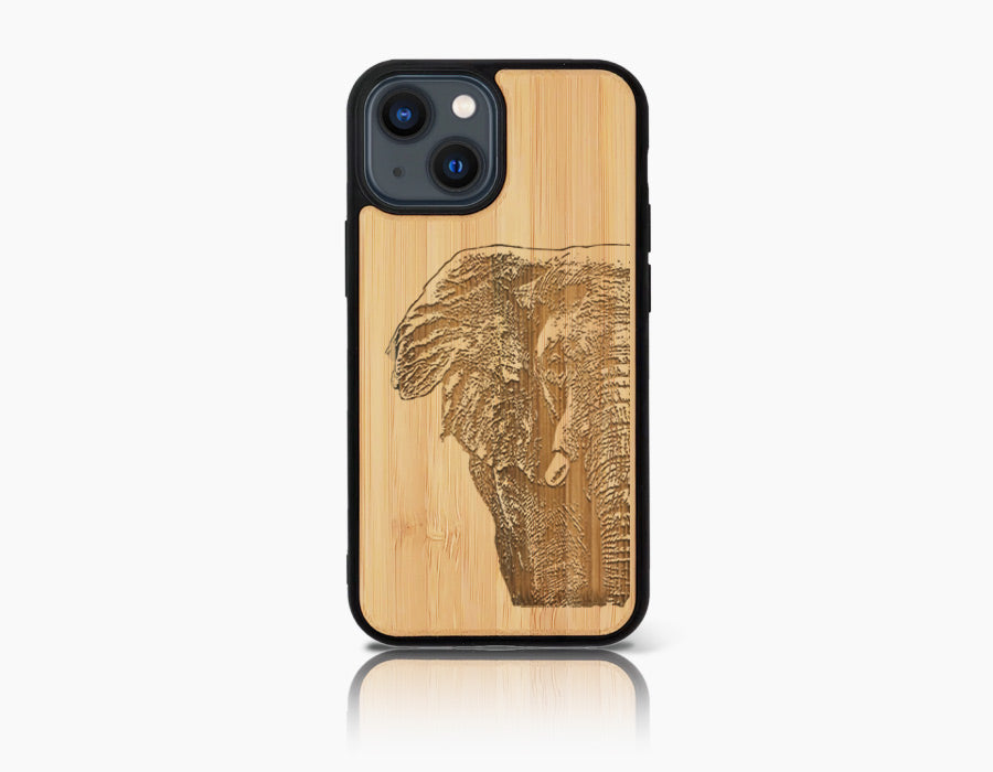 Coque bois-plastique iPhone 13 ELEPHANT