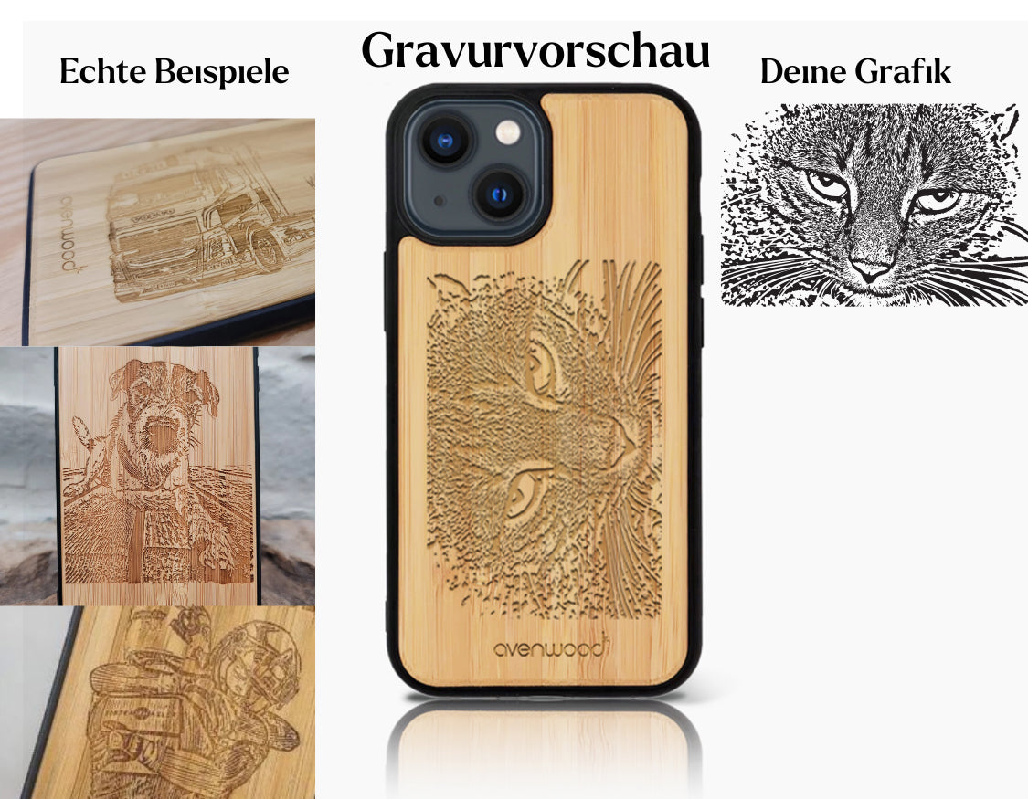 INDIVIDUELL iPhone 15 Pro Max Bambus-Kunststoff