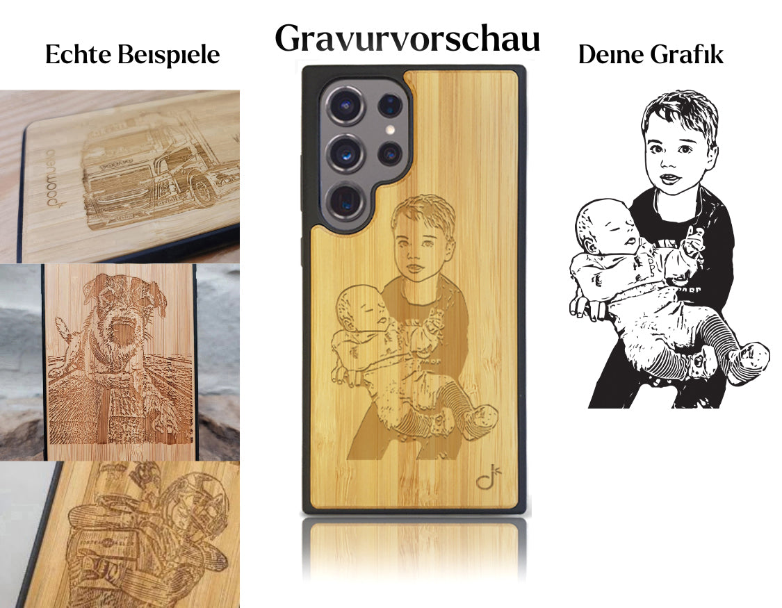 INDIVIDUELL Samsung Galaxy S24 Ultra Bambus-Kunststoff
