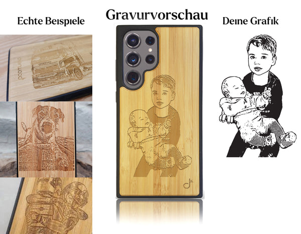 INDIVIDUELL Samsung Galaxy S24 Ultra Bambus-Kunststoff