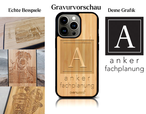 INDIVIDUELL iPhone 13 Pro Bambus-Kunststoff